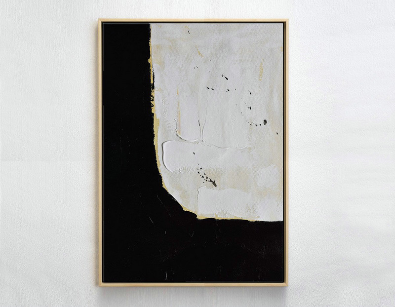 Extra Large Painting,Minimalist Painting On Canvas, Palette Knife Vertical Minimal Art - Modern Abstract Wall Art